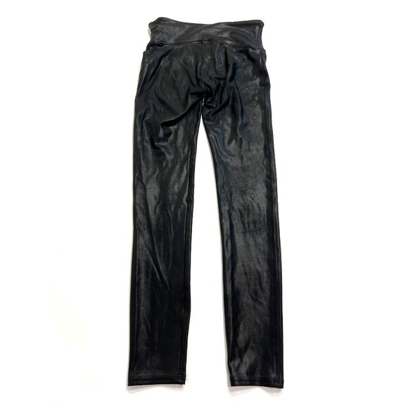 SPANXShape Slick Faux Leather Leggings in Black - Picture 3 of 3